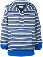 Sunnei Striped Hooded Jacket - Blue