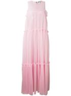 Msgm - Tent Maxi Dress - Women - Polyester - 40, Pink/purple, Polyester