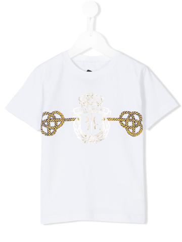 Billionaire Kids - Logo Print T-shirt - Kids - Cotton/spandex/elastane - 10 Yrs, Boy's, White