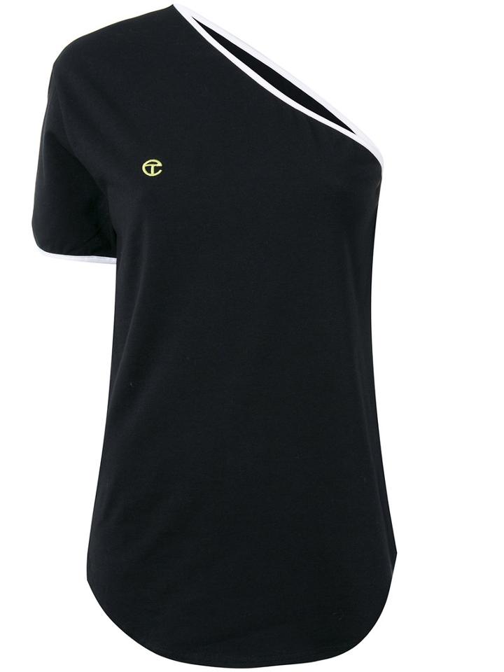 Telfar - One Sleeve T-shirt - Women - Cotton/spandex/elastane - S, Black, Cotton/spandex/elastane