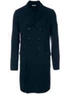 Massimo Alba Double Breasted Coat, Men's, Size: 48, Blue, Wool/viscose