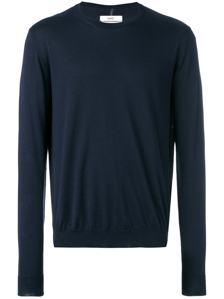 Oamc Classic Fine Knit Sweater - Blue