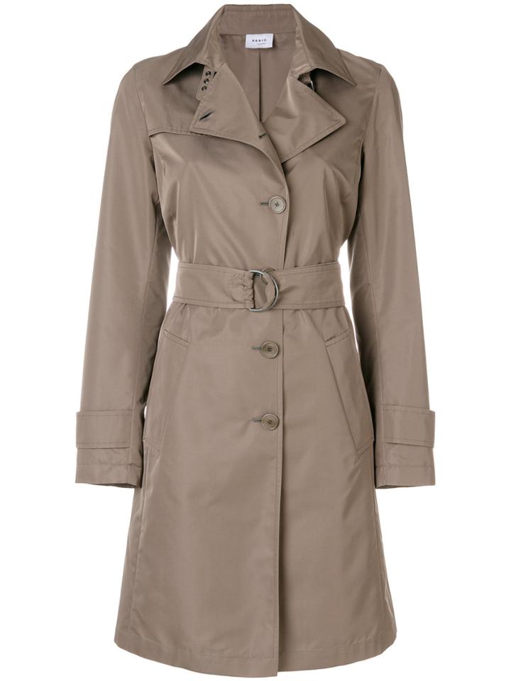 Akris Belted Trench Coat - Nude & Neutrals