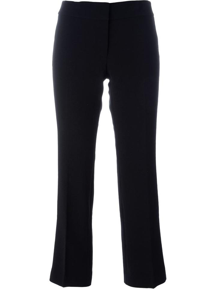 Michael Michael Kors Cropped Trousers, Women's, Size: 4, Black, Polyester/spandex/elastane