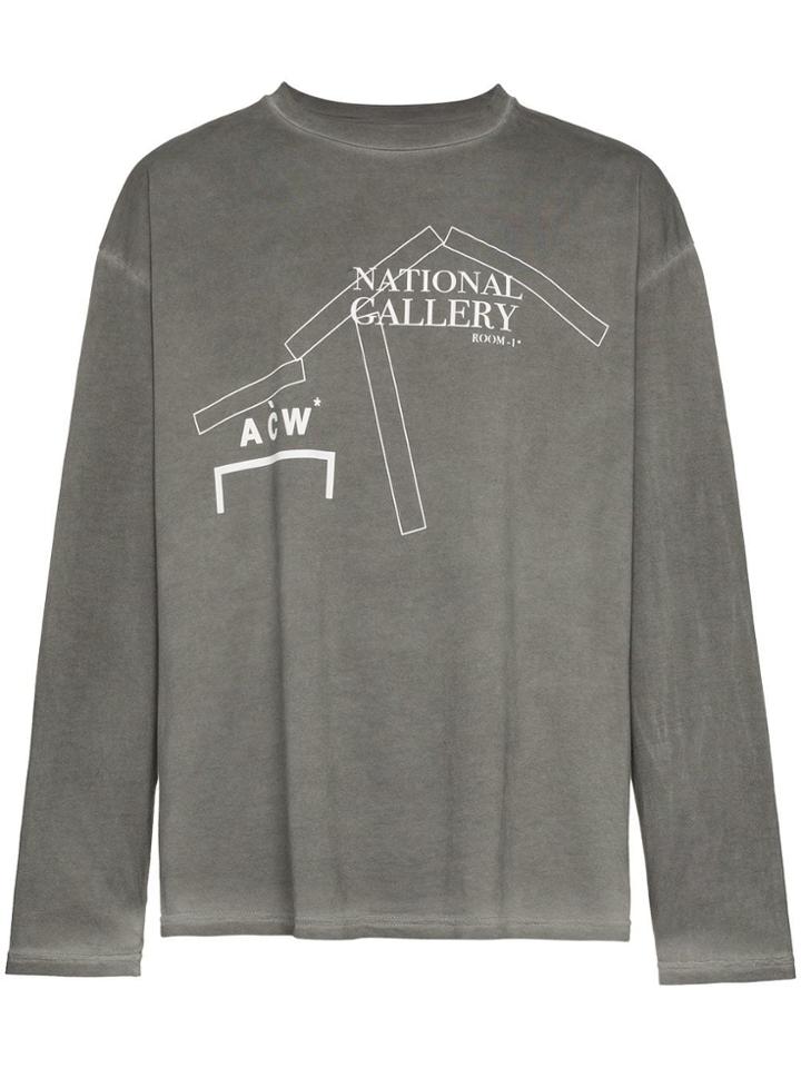 A-cold-wall* Acw Ntnal Gal Tee Ls Gry - Grey
