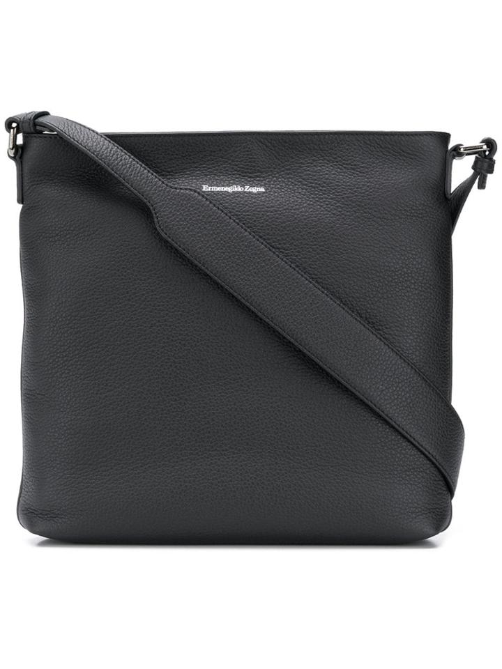 Ermenegildo Zegna Grained Crossbody Bag - Blue