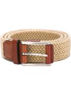Michael Kors Woven Belt, Men's, Size: Medium, Nude/neutrals, Leather/spandex/elastane