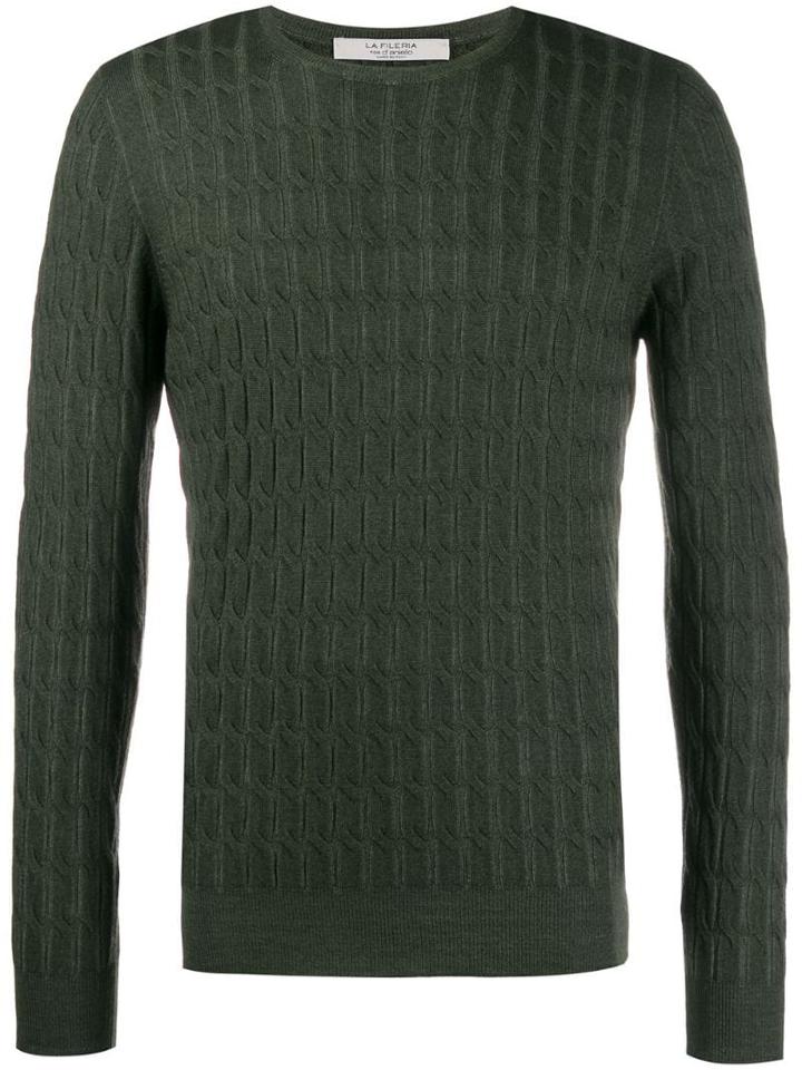 La Fileria For D'aniello Cable-knit Sweatshirt - Green