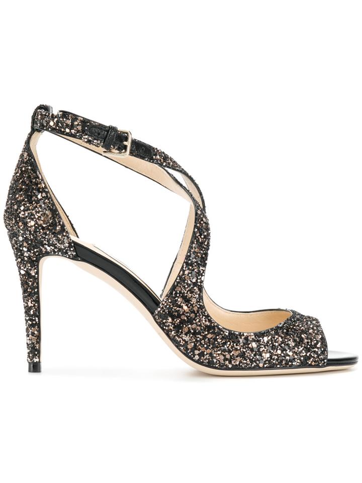 Jimmy Choo Emily 85 Sandals - Black