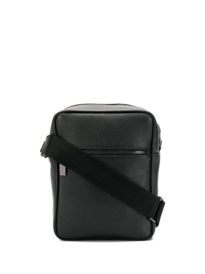 Canali Zipped Messenger Bag - Black