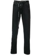 Off-white Logo Strap Jeans - Black