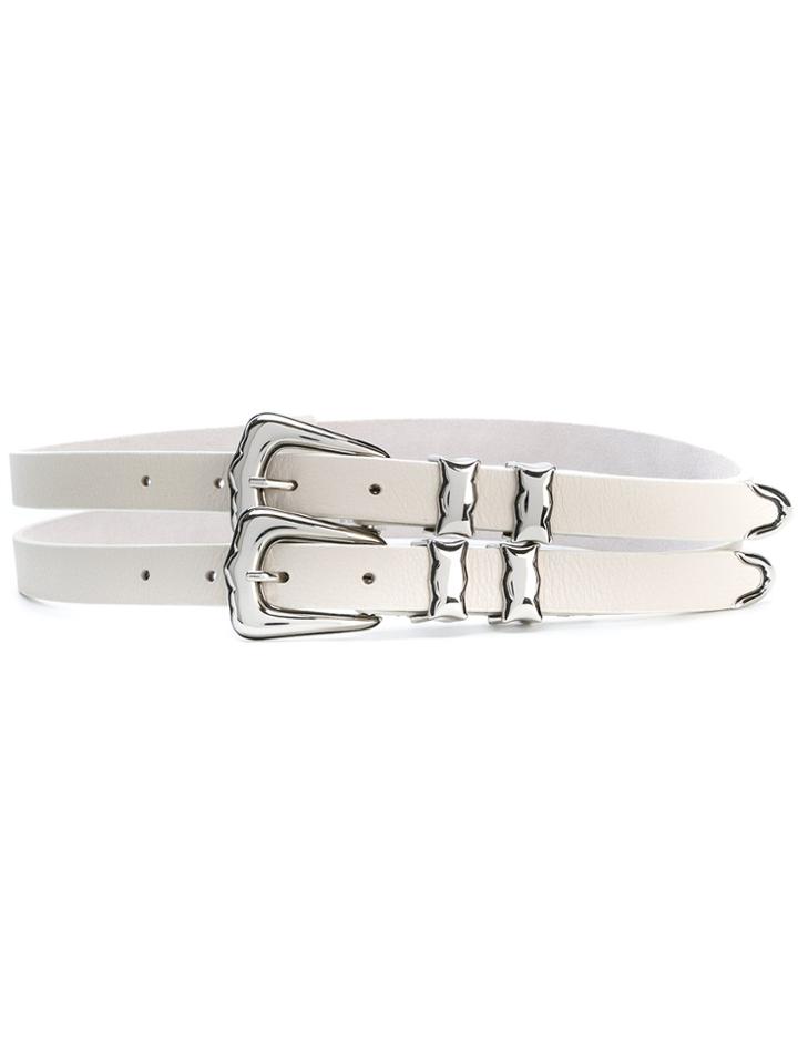 B-low The Belt Lane Double Belt - White
