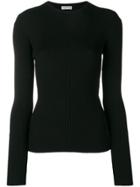 Balenciaga Logo Back Ribbed Sweater - Black