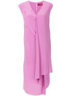 Sies Marjan V-neck Asymmetric Dress - Pink & Purple