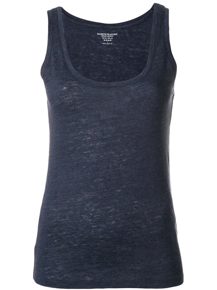 Majestic Filatures Scoop Neck Vest - Blue