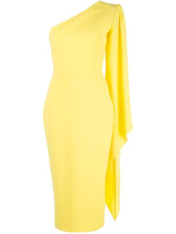 Alex Perry Finley One Shoulder Dress - Yellow