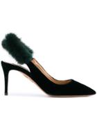 Aquazzura Slingback Pointed Toe Pumps - Green