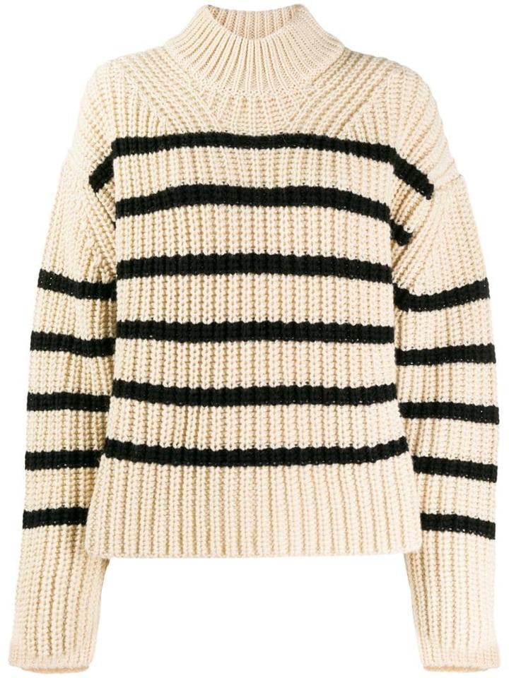 Essentiel Antwerp Oversized Striped Jumper - Neutrals