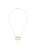 Established 18kt Yellow Gold Razor Blade Necklace With Diamonds -