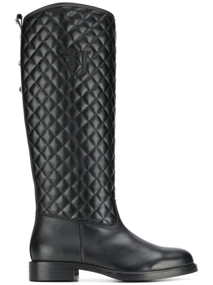 Trussardi Jeans Quilted Effect Boots - Black