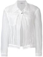 Aviù Semi Sheer Jacket - White