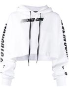 Mia-iam Oversized Cropped Hoodie - White