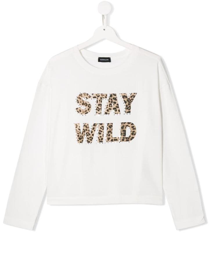 Monnalisa Stay Wild T-shirt - White
