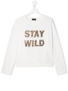 Monnalisa Stay Wild T-shirt - White