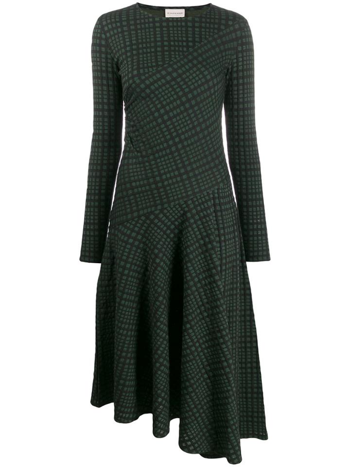 By Malene Birger Grid Asymmetric Dress - Green