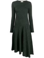 By Malene Birger Grid Asymmetric Dress - Green