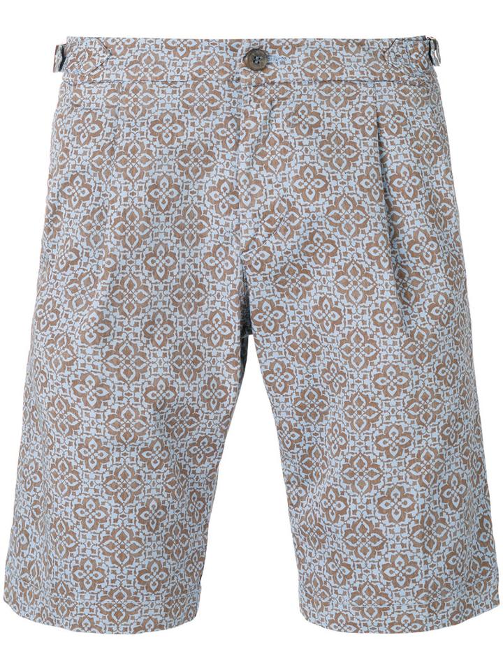 Re-hash - Tile Print Shorts - Men - Cotton/spandex/elastane - 31, Blue, Cotton/spandex/elastane