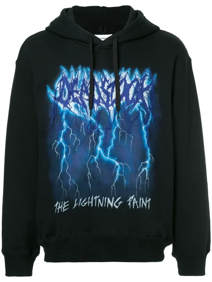 Doublet Graphic Print Hoodie - Black