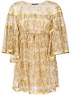 Twin-set 3/4 Sleeve Empire Baby Doll Dress - Multicolour