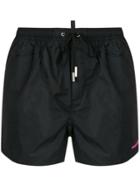 Dsquared2 Icon Print Swim Shorts - Black