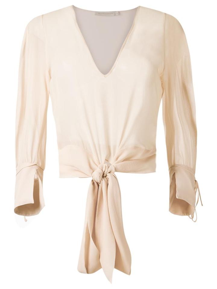 Giuliana Romanno Sheer Blouse, Women's, Size: 42, Nude/neutrals, Silk