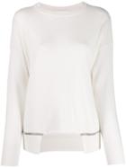 Fabiana Filippi Asymmetric Long-sleeve Sweater - White