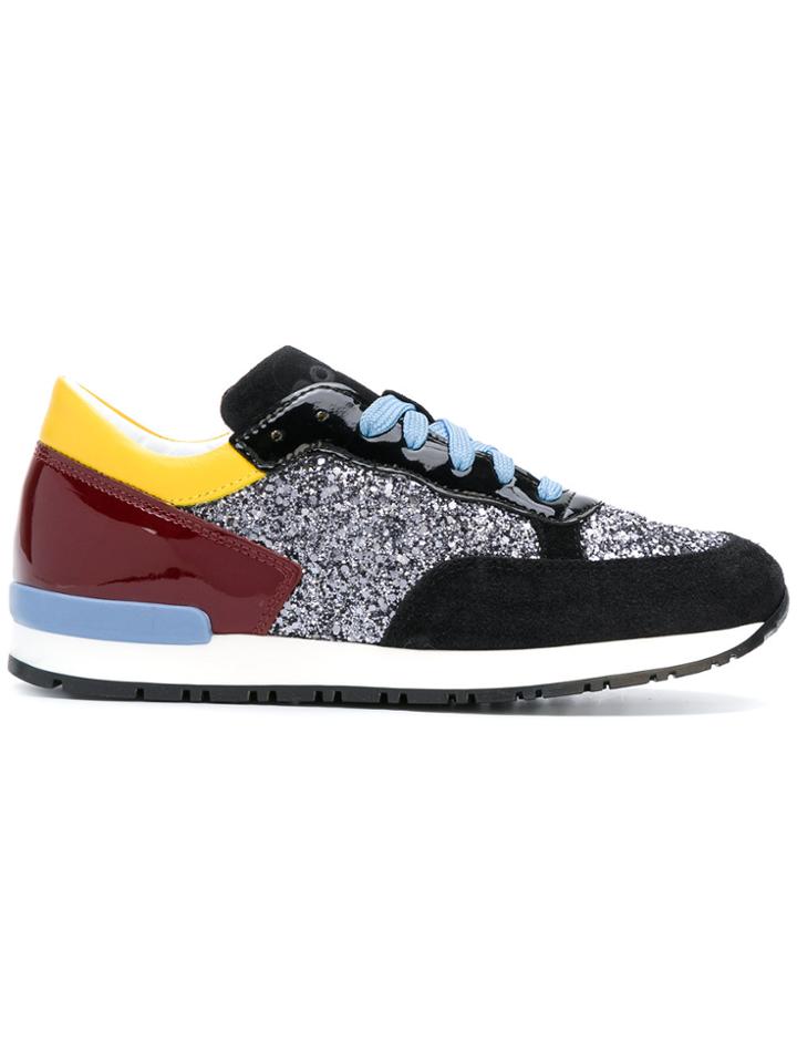 Pollini Lace-up Sneakers - Black