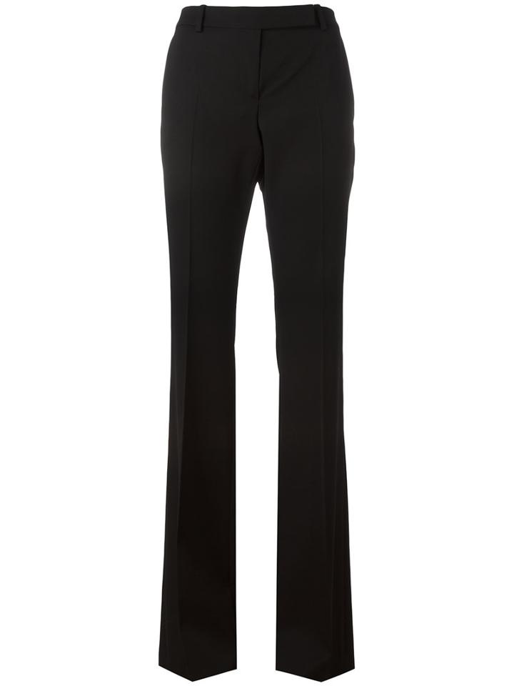 Alexander Mcqueen - High Waisted Trousers - Women - Cupro/virgin Wool - 40, Black, Cupro/virgin Wool