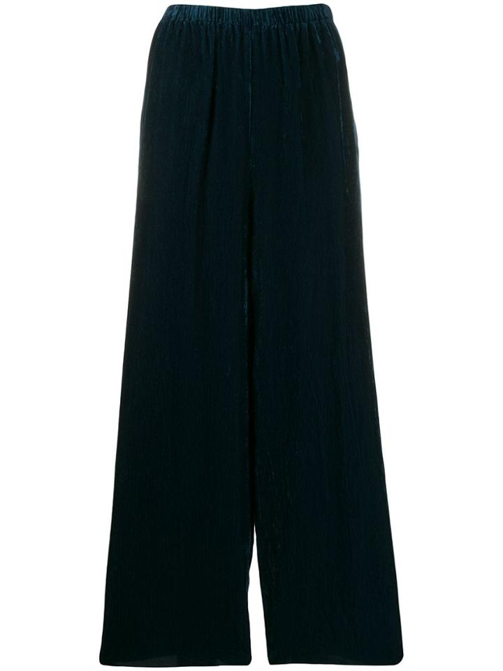 Forte Forte Textured Palazzo Trousers - Blue