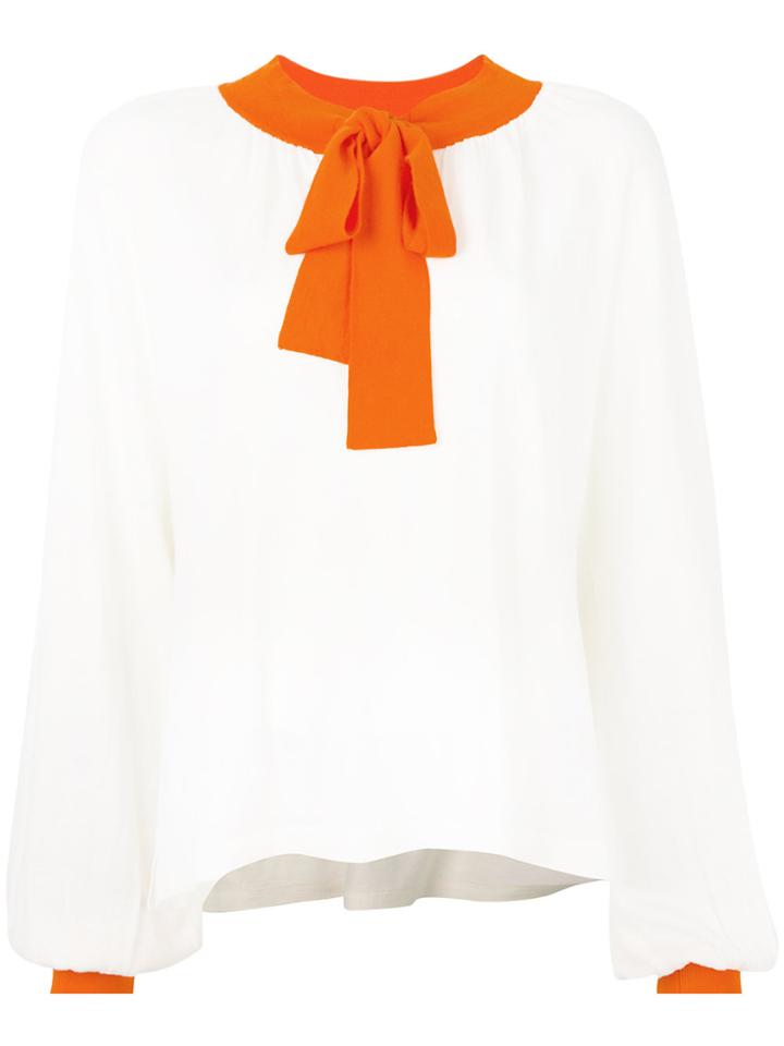 Michel Klein Pussy-bow Collar Jumper - Nude & Neutrals