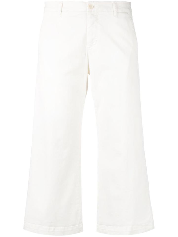 P.a.r.o.s.h. - Cropped Trousers - Women - Cotton/spandex/elastane - S, White, Cotton/spandex/elastane