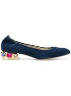 Casadei Crystal-embellished Ballerina Flats - Blue