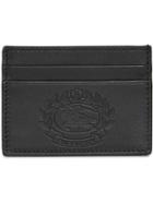 Burberry Embossed Crest Leather Card Case - Black