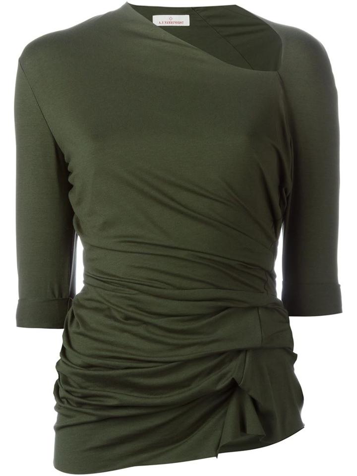 A.f.vandevorst 161 Farbis Top, Women's, Size: 38, Green, Viscose/spandex/elastane