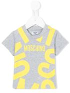 Moschino Kids Logo Print T-shirt, Boy's, Size: 18-24 Mth, Grey