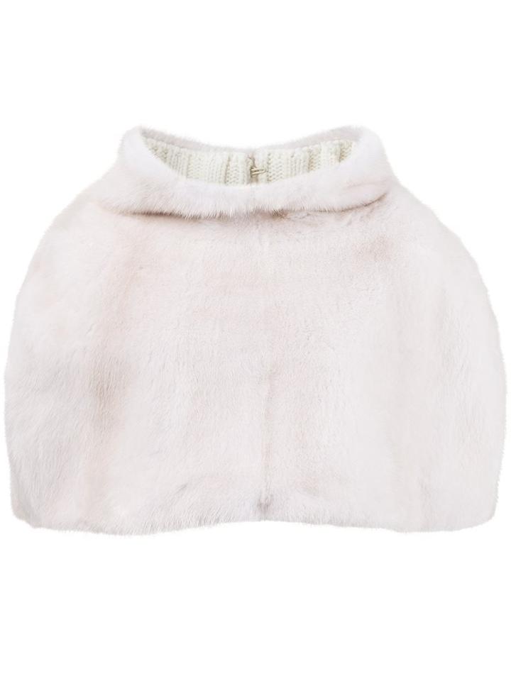 Agnona Mink Fur Short Cape