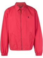 Polo Ralph Lauren Logo Zipped Bomber Jacket - Red