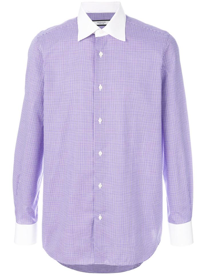 Fashion Clinic Timeless Gingham Check Shirt - Pink & Purple