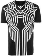 Les Hommes Geometric Print T-shirt, Men's, Size: Xl, Black, Cotton