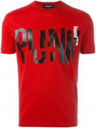 Dsquared2 Punk T-shirt, Men's, Size: Xl, Red, Cotton